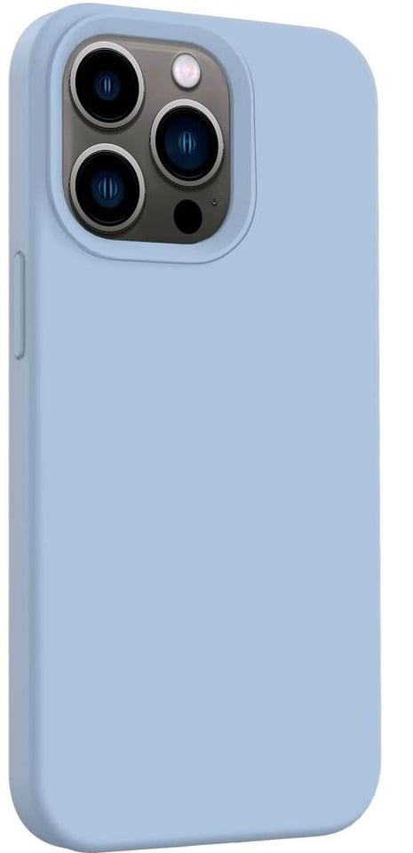 Silikoneetui til iPhone 15 Pro, himmelblå