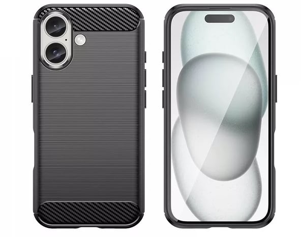 TPU-kotelo iPhone 16 Plus -puhelimelle, musta