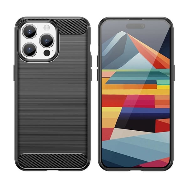 TPU-kotelo iPhone 16 Pro Maxille, musta