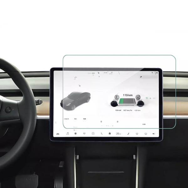 Tesla Model 3 skjermdeksel i herdet glass
