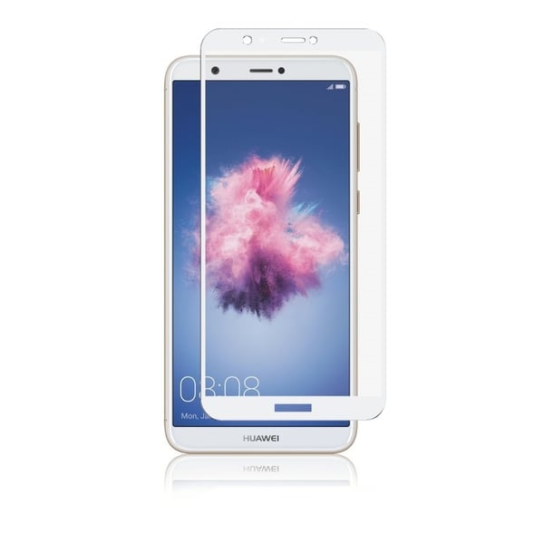 Panzer Huawei P Smart, heldækkende glas, hvid