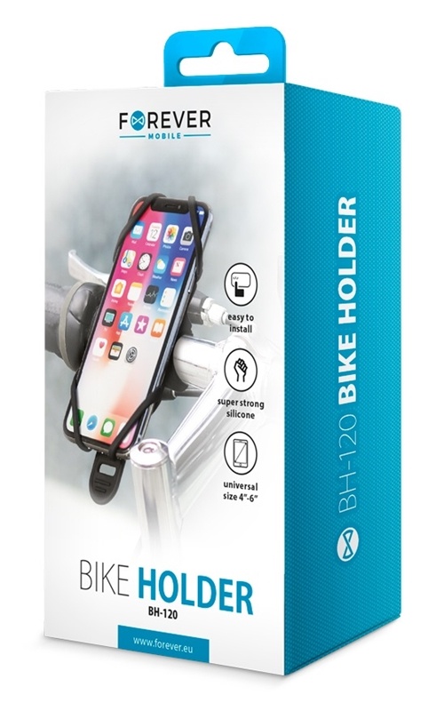 Forever sykkelholder for mobiltelefoner (BH-120), svart