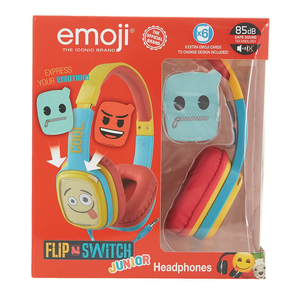 Emoji Hodetelefon Flip'N'Switch Junior On-Ear Blå 85dB