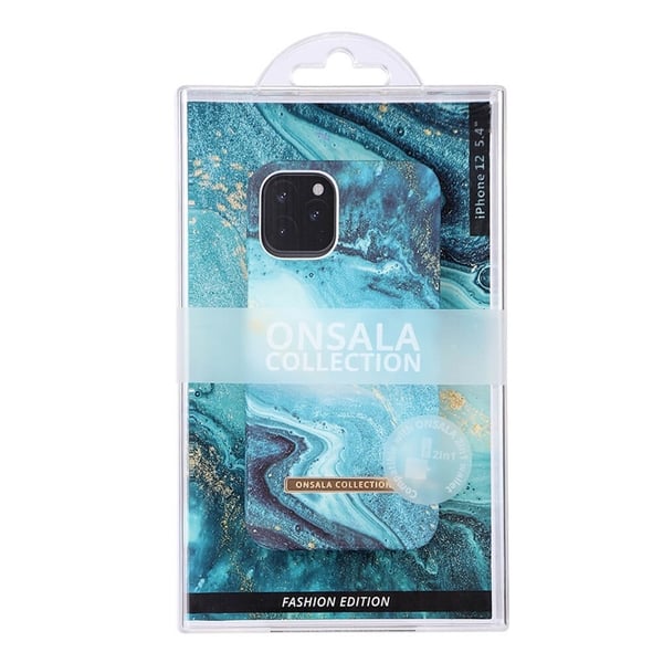 Onsala COLLECTION Mobildeksel Soft Blue Sea Marble iPhone 12  Mini