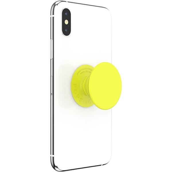 PopSockets Neon Jolt Yellow Avtagbart Grip med Ställfunktion