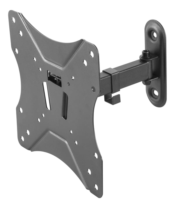 DELTACO Kontor, Tripple skrivebord, gassfjær,17"-27",1,5-8kg,75x75-100x100