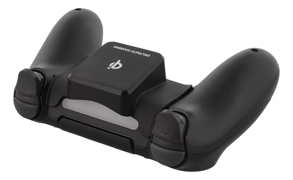DELTACO GAMING qi-mottaker for trådløs lading for PS4-kontroller, svart
