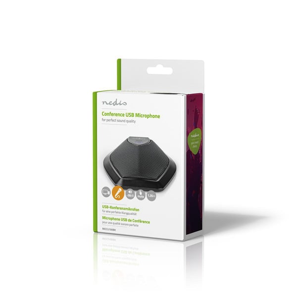 Nedis Mikrofon | Indretning: Desktop / Notebook | Kabel | 1x USB | Indbygget on/off-knap (tænd/sluk)