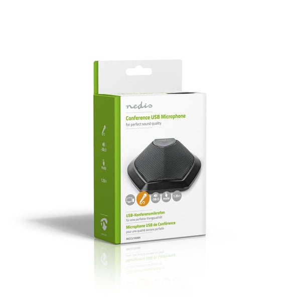 Nedis Mikrofon | Indretning: Desktop / Notebook | Kabel | 1x USB | Indbygget on/off-knap (tænd/sluk)