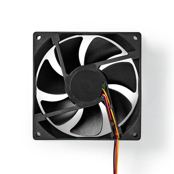 Nedis DC-ventilator | DC | Ventilatorstørrelse: 92 mm | 3-Pin | 26.7 dBA | Sort