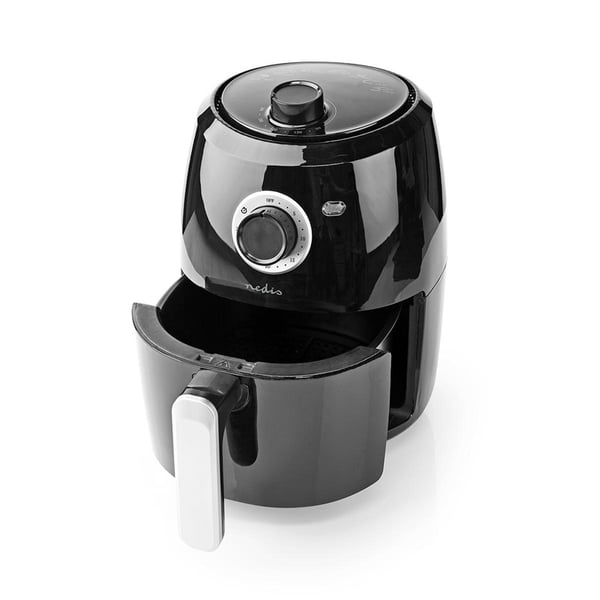 Nedis Hot Air Fryer | Timer: 0.5 h | Analog | Aluminium / Sort
