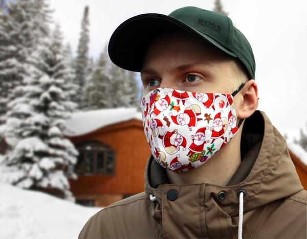 Munnbeskyttelse med julemotiv (nissen)