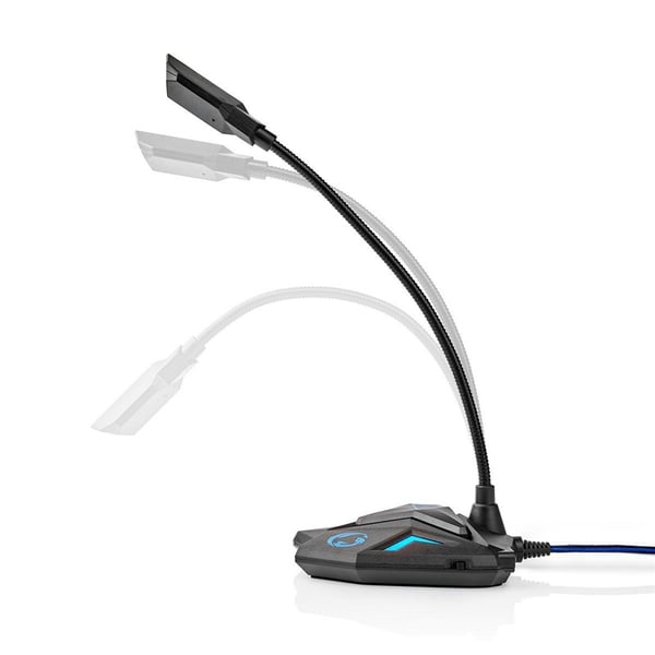 Nedis Streaming og Spillmikrofon | Apparat: Notebook / Skrivebord | USB | Utgang for lyd-/video-/datatilkoblinger: 1x 3.5 mm Audio Out | Av/på-bryter