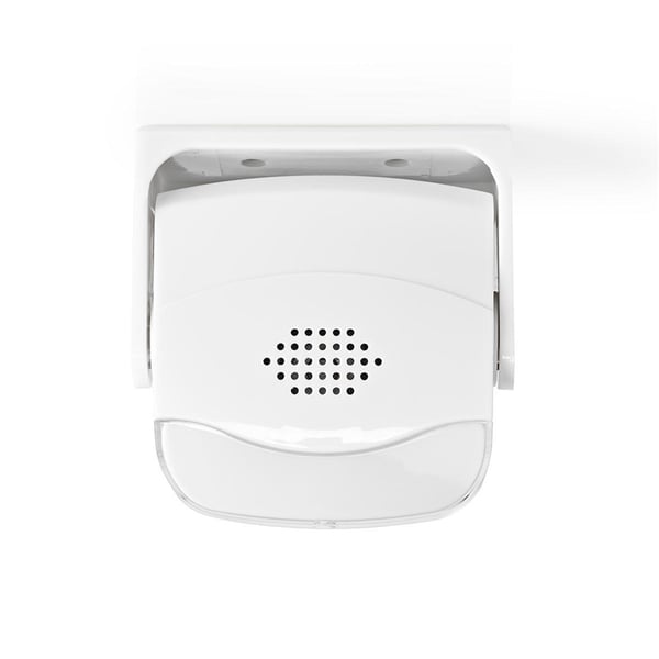 Nedis Bevegelsesdetektor Alarm | Batteri drevet | 3x AAA/LR03 | 80 dB | Deteksjonsområde: 1.10 m | Detektorvinkel: 10 ° | Tak / Vegg | Hvit