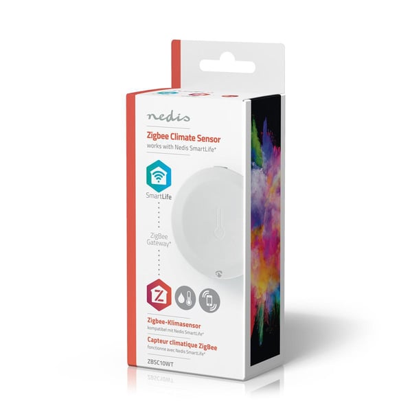 Nedis SmartLife Klimasensor | Zigbee 3.0 | Batteri drevet | Android™ / IOS | Hvit