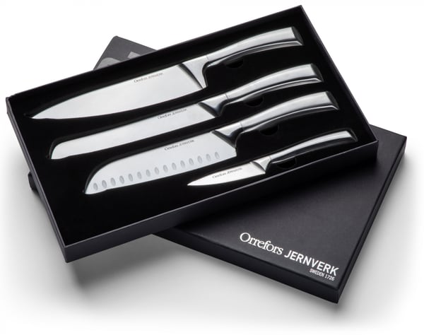 Orrefors Jernverk 4-pakning kniver, Stål