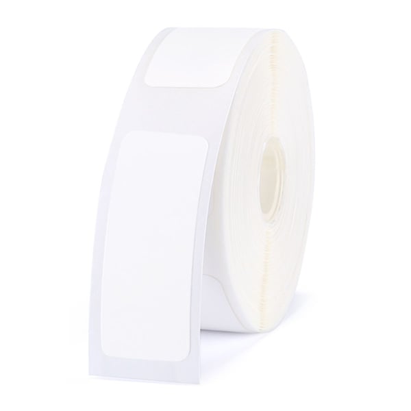 Termoetiketter for Niimbot D11 etiketteringsmaskin, Selvklebende, 12x40mm, Hvit
