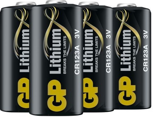 GP Litiumbatteri, CR123A, 4-pack