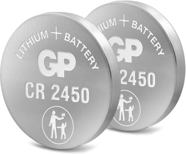 GP Knappcell Litium CR2450, 2-pack