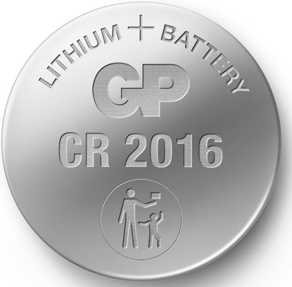 GP Knappcelle litium CR2016, 4-pakning