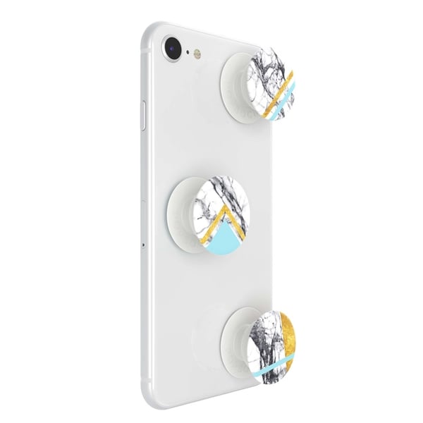 PopSockets White Marble Glam  Avtagbara MINI Grip 3pack