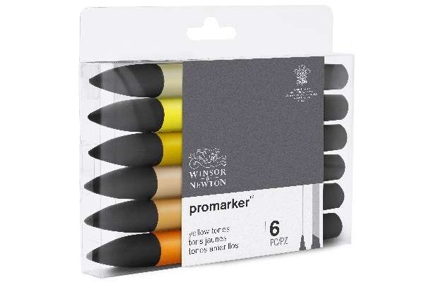 Winsor Promarker 6 stk, gule toner