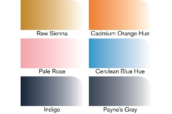 Winsor WaterColour Marker 6-pack, Sky tones set