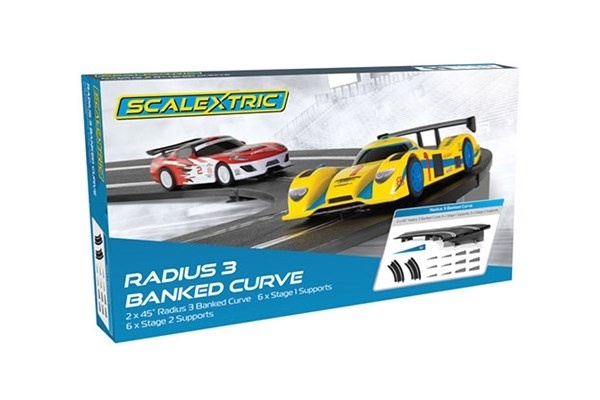 Scalextric 2st Rad 3 lutad kurva 45°