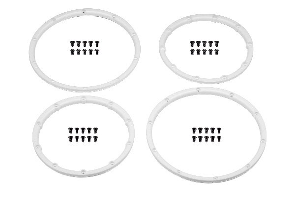 Wheel Bead Lock Rings (White/For 2 Wheels)