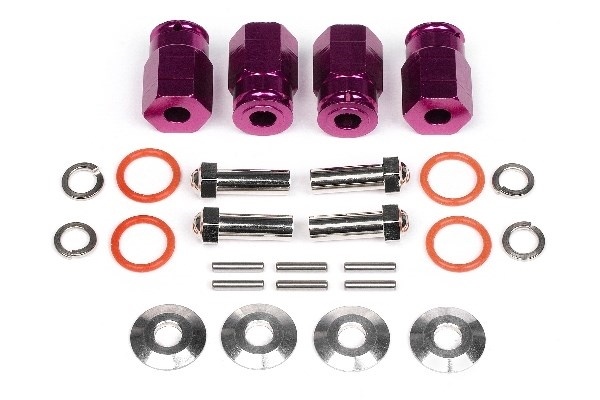 Aluminum Wide Hex Hub 12Mm (24Mm Wide/Purple)