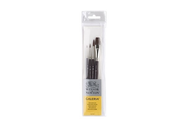 WINSOR Galeria Brush Short Handle 4Pk