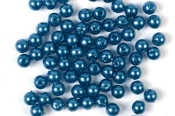 Plastperler 4 mm 500 g, blå