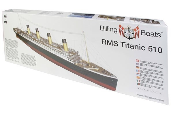 1:144 RMS Titanic Komplett - Skrog i tre