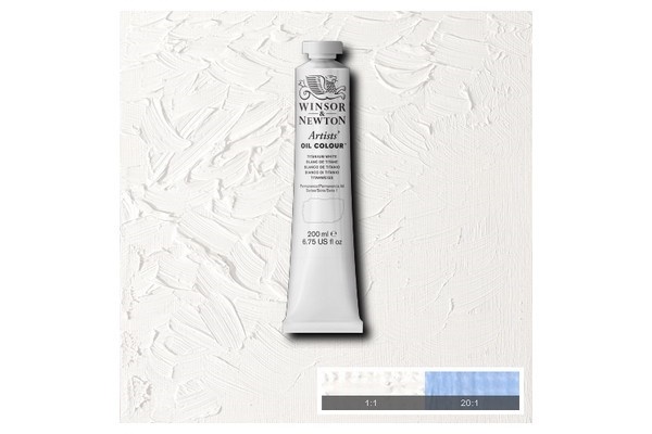 WINSOR Artists oil colour 200ml titanium white 644