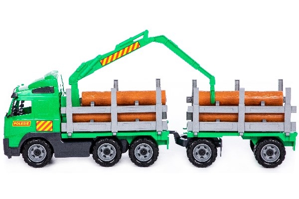 Volvo lastebil med tømmer, kran og tilhenger 775x190x255mm
