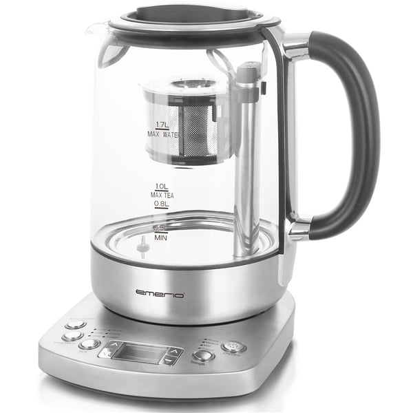 Emerio Vatten/Tekokare 1,7l Glas Temp