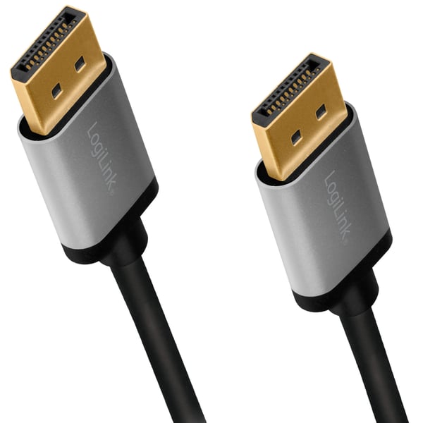 LogiLink DisplayPort-kabel 4K/60 Hz, aluminium, 2 m