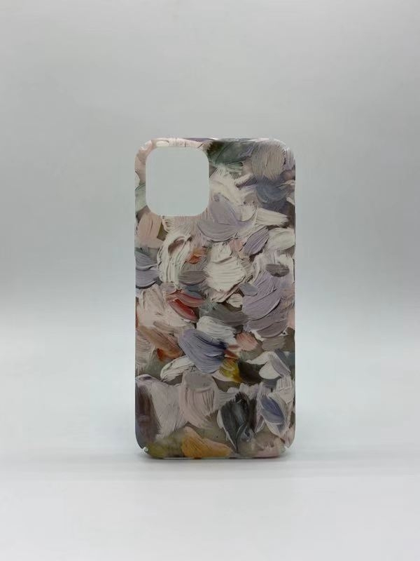 Marmorikotelo, jossa on abstrakti maalaus iPhone 11 Pro Maxille