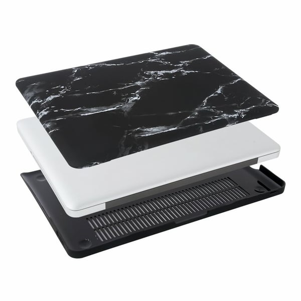 Hardplastdeksel for MacBook Pro 13,3" AA1706/A1708/A1989/A2159/A2289/A2251/A2338 Marble (svart)