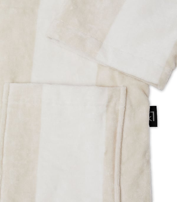 Kosta Linnewäfveri Velour badekåpe, Hvit/Sand, XXL