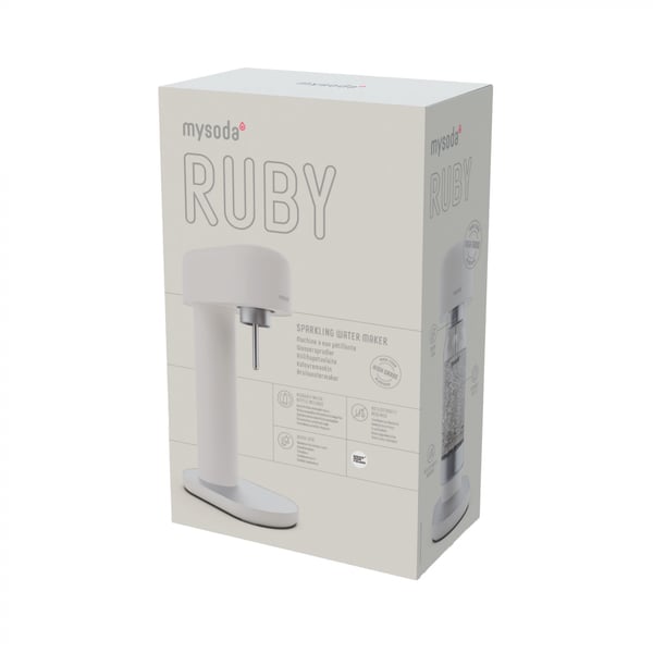 Mysoda Ruby 2 Kolsyremaskin, Vit/Silver