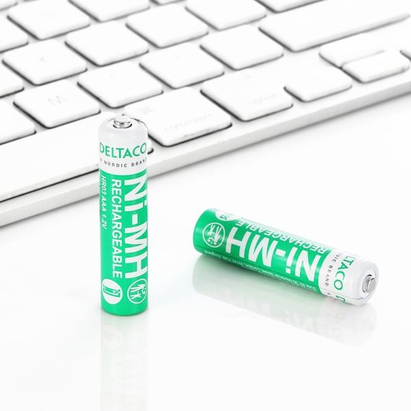 DELTACO Ultimate Ni-Mh oppladbar, LR03/AAA-størrelse, 750 mAh, 4-pk (SG)