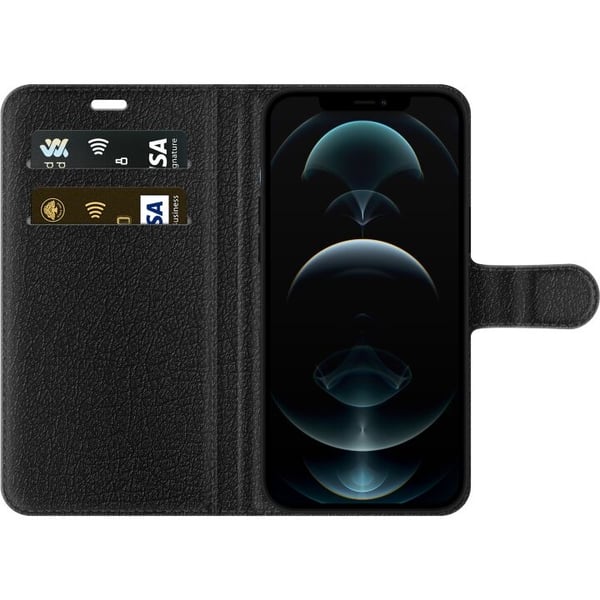 Lommeboketui til Apple iPhone 12 Pro Max med Blå sommerfugler motiv