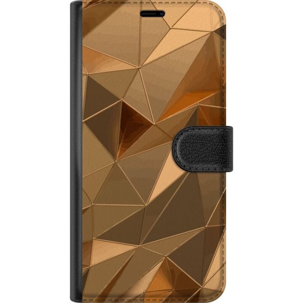 Tegnebogsetui til Google Pixel 6a med 3D Guld motiv