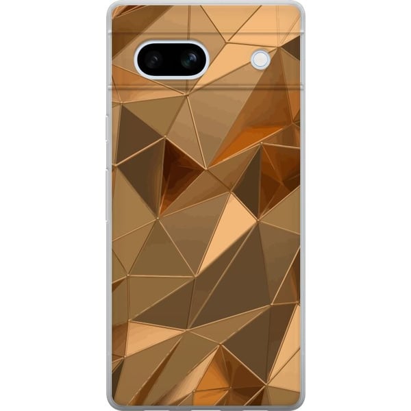 Mobilcover til Google Pixel 7a med 3D Guld motiv