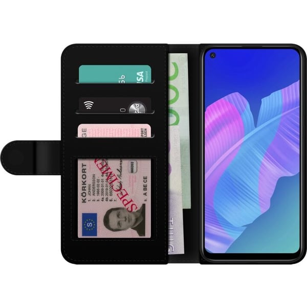 Lommeboketui til Huawei P40 lite E med Porselensblomst motiv