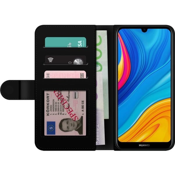 Lommeboketui til Huawei Y6 (2019) med Porselensblomst motiv