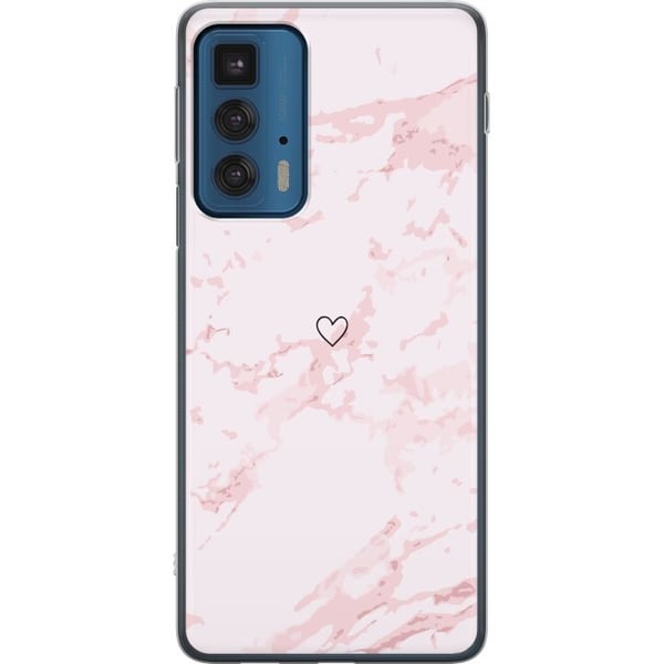 Mobildeksel til Motorola Edge 20 Pro med Rosa Hjerte motiv