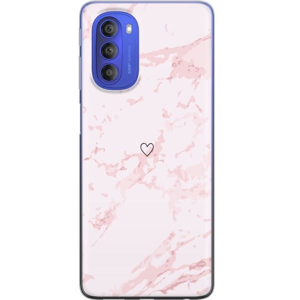 Mobildeksel til Motorola Moto G51 5G med Rosa Hjerte motiv