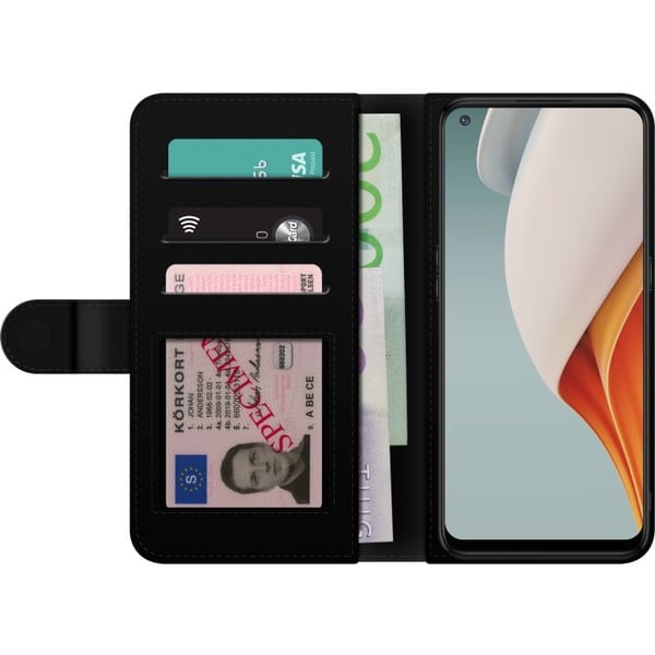 Lommeboketui til OnePlus Nord N100 med Porselensblomst motiv